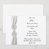 Infinity White Wedding Bachelorette Party nodigt u Kaart (Voorkant / Achterkant)