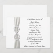 Infinity White Wedding Bridal Shower Kaart (Voorkant / Achterkant)