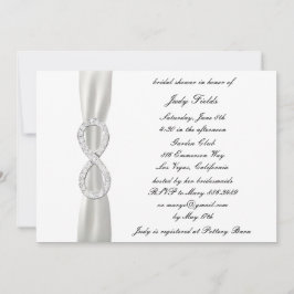 Infinity White Wedding Bridal Shower Kaart