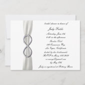 Infinity White Wedding Bridal Shower Kaart (Voorkant)