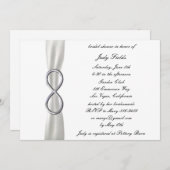 Infinity White Wedding Bridal Shower Kaart (Voorkant / Achterkant)