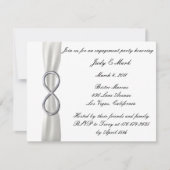 Infinity White Wedding Engagement Party Kaart (Voorkant)