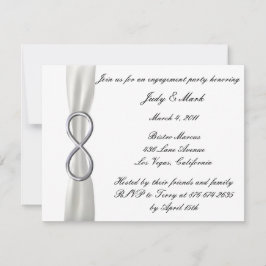 Infinity White Wedding Engagement Party Kaart