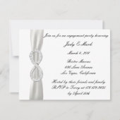 Infinity White Wedding Engagement Party Kaart (Voorkant)