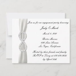 Infinity White Wedding Engagement Party Kaart