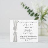 Infinity White Wedding Engagement Party Kaart (Staand voorkant)