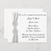 Infinity White Wedding Engagement Party Kaart (Voorkant / Achterkant)