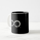 Infinity - Wiskunde Symbolen Two-Tone Koffee Mok (Voorkant links)