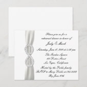 Infinity Wit Huwelijk repetitie diner uitnodiging (Voorkant / Achterkant)