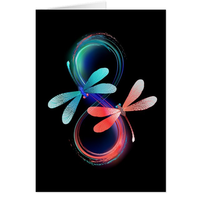 Infinity with glowing dragonflies (Voorkant)