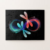 Infinity with glowing dragonflies legpuzzel (Horizontaal)