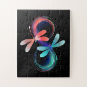 Infinity with glowing dragonflies legpuzzel (Verticaal)