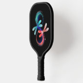 Infinity with glowing dragonflies pickleball paddle (Links)
