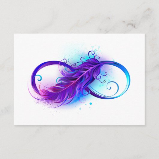 Infinity with Purple Feather Advieskaart (Voorkant)