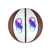 Infinity with Purple Feather Basketbal (Verticaal)
