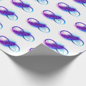 Infinity with Purple Feather Cadeaupapier (Hoek)