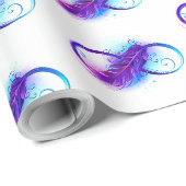 Infinity with Purple Feather Cadeaupapier (Rol Hoek)