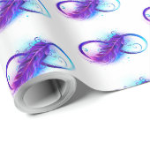 Infinity with Purple Feather Cadeaupapier (Rol Hoek)