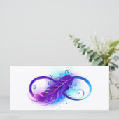 Infinity with Purple Feather Kaart (Staand voorkant)