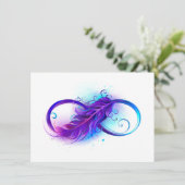 Infinity with Purple Feather Menu (Staand voorkant)