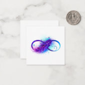 Infinity with Purple Feather Notitiekaartje (Voorkant / Achterkant in situ)