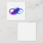 Infinity with Purple Feather Notitiekaartje (Voorkant / Achterkant)