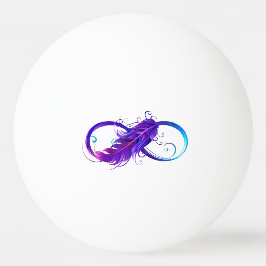 Infinity with Purple Feather Pingpongbal (Voorkant)