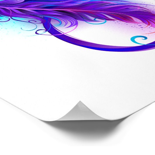 Infinity with Purple Feather Poster (Hoek)
