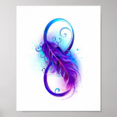 Infinity with Purple Feather Poster (Voorkant)