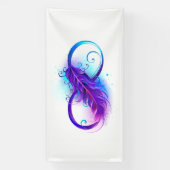 Infinity with Purple Feather Spandoek (Verticaal)