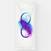 Infinity with Purple Feather Spandoek (Verticaal)