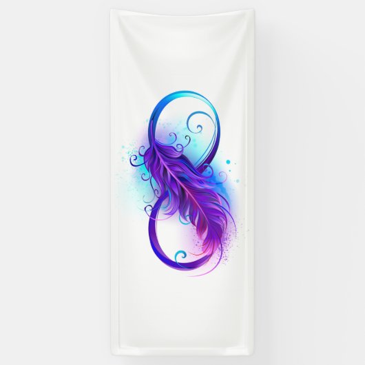 Infinity with Purple Feather Spandoek (Verticaal)