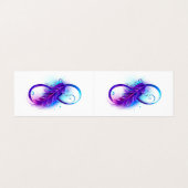 Infinity with Purple Feather Visitekaartje (Buitenkant ongevouwen)