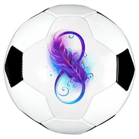 Infinity with Purple Feather Voetbal (Gedraaid)