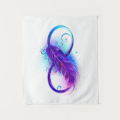 Infinity with Purple Feather Wandkleed (Voorkant)