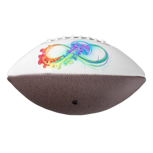 Infinity with Rainbow Jellyfish American Football (Gedraaid 270)