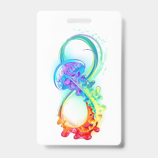 Infinity with Rainbow Jellyfish Badge (Voorzijde)