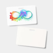 Infinity with Rainbow Jellyfish Badge (Voor- en achterkant)