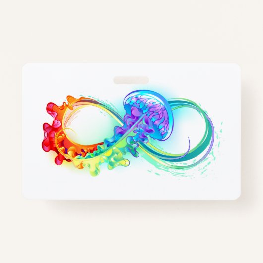 Infinity with Rainbow Jellyfish Badge (Voorkant)