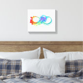 Infinity with Rainbow Jellyfish Canvas Afdruk (Insitu (Slaapkamer))