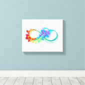 Infinity with Rainbow Jellyfish Canvas Afdruk (Insitu (Houten vloer))