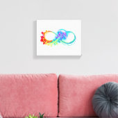Infinity with Rainbow Jellyfish Canvas Afdruk (Insitu (Woonkamer))