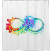 Infinity with Rainbow Jellyfish Douchegordijn (Voorkant)