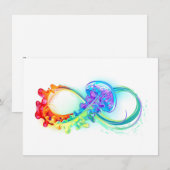 Infinity with Rainbow Jellyfish Feestdagenkaart (Voorkant / Achterkant)