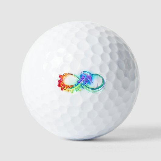 Infinity with Rainbow Jellyfish Golfballen (Voorkant)