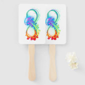 Infinity with Rainbow Jellyfish Handwaaier (Voorkant en achterkant)