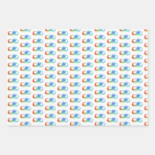 Infinity with Rainbow Jellyfish Inpakpapier Vel (Voorkant)