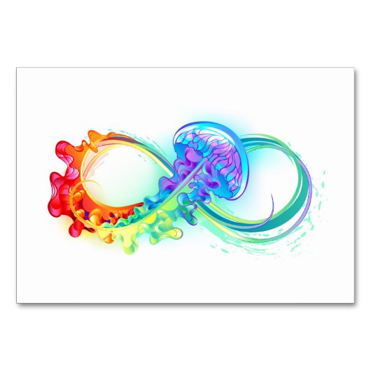 Infinity with Rainbow Jellyfish Kaart (Voorkant)