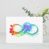 Infinity with Rainbow Jellyfish Kaart (Staand voorkant)