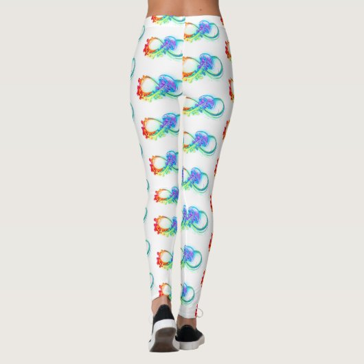 Infinity with Rainbow Jellyfish Leggings (Achterkant)